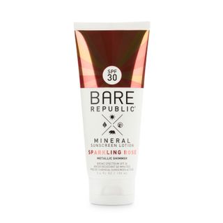 Bare Republic + Mineral Shimmer Sunscreen Lotion in Sparkling Rose