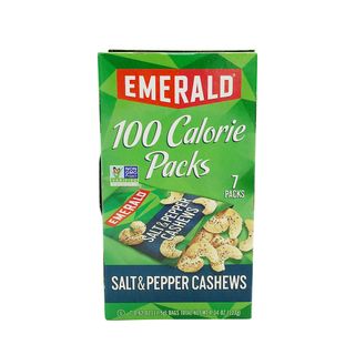 Emerald + Salt 
Pepper Cashews 100 Calorie Packs