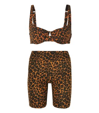 Fisch + Grenadins Leopard-Print Underwired Bikini Top