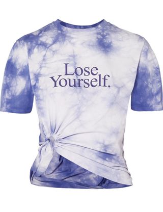 Paco Rabanne + Lose Yourself Cropped Printed Tie-Dyed Cotton-Jersey T-Shirt