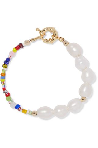 Eliou + Thao Gold-Plated Pearl and Bead Bracelet