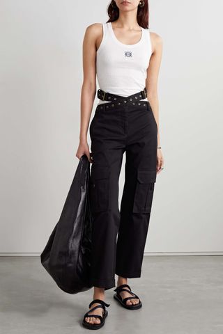 Monse + Belted Cotton-Blend Twill Straight-Leg Cargo Pants