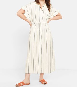 Violeta + Striped Linen Dress