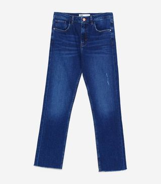 Zara + High-Waist Slim Fit Jeans