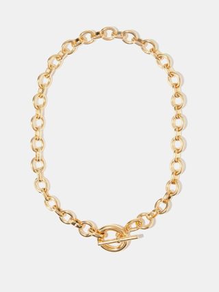 Laura Lombardi + Portrait 14kt Gold-Plated Chain Necklace