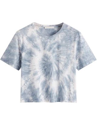 Sweatyrocks + Tie Dye Letter Print Crop Top T Shirt