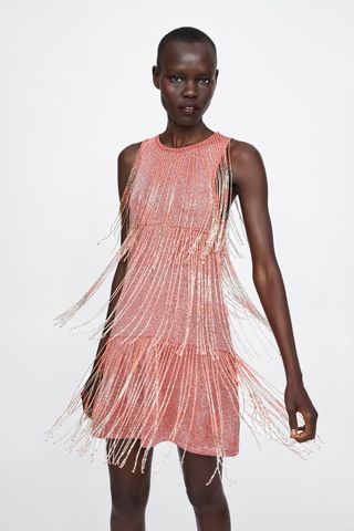 Zara + Limited Edition Fringed Dress