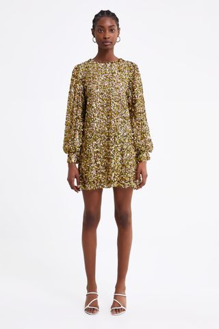 Zara + Short Sequin Dress