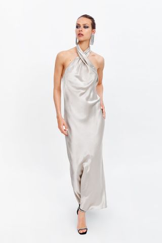 Zara + Limited Edition Halter Top Dress