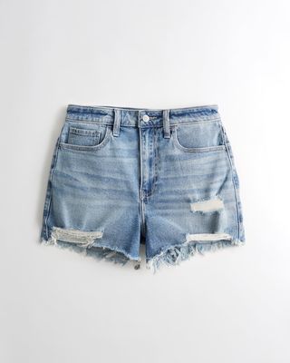 Hollister + High-Rise Denim Mom Short