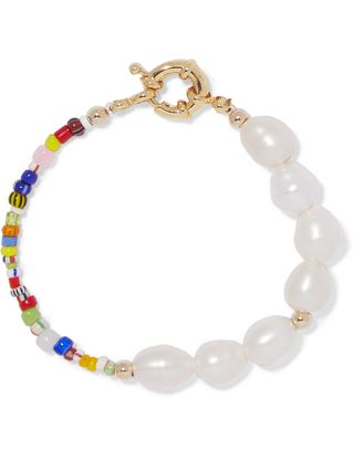 Eliou + Thao Gold-Plated Pearl and Bead Bracelet