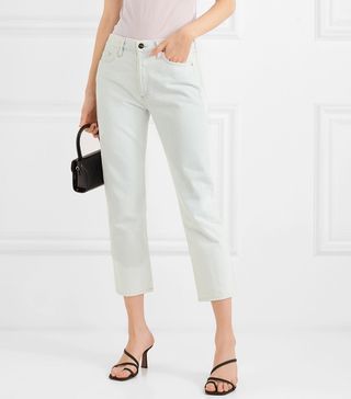 Goldsign + The Low Slung Cropped Low-Rise Straight-Leg Jeans