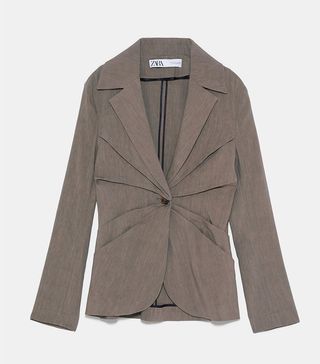 Zara + Tailored Blazer With Pleats