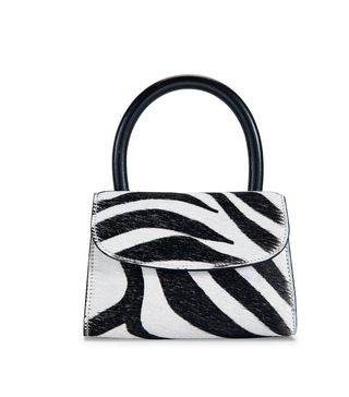 By Far + Mini Zebra Pony Hair Leather Bag