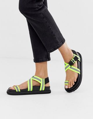 ASOS Design + Freestyle Toe Loop Sporty Sandals