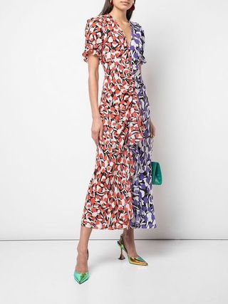 Rixo London + Ariel Tulip Bicolor Midi Dress