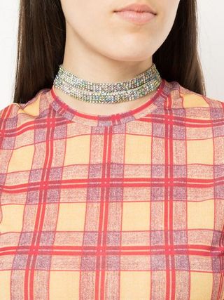 We11 Done + Embellished Double Strap Choker