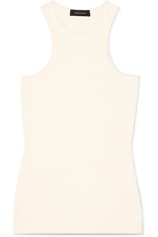 Goldsign + Ribbed Stretch Jersey Tank