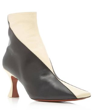 Manu Atelier + Duck Two-Tone Leather Ankle Boots