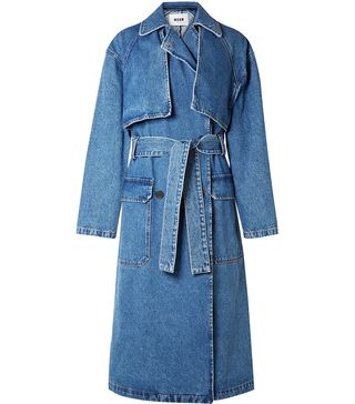 MSGM + Oversized Denim Trench Coat