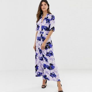 Y.A.S + Floral Shirt Maxi Dress