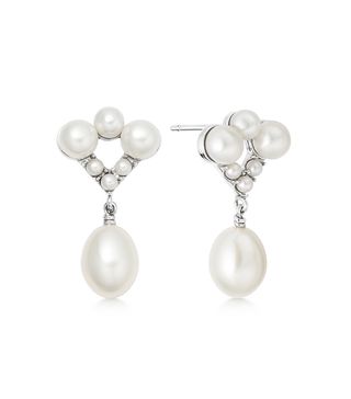 Links of London + Orbs Pearl & Sterling Silver Drop Pendant Earrings