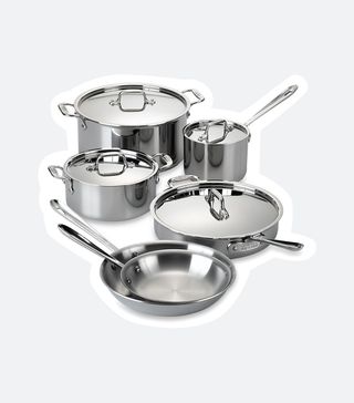 All-Clad + Stainless Steel 10-Pc. Cookware Set
