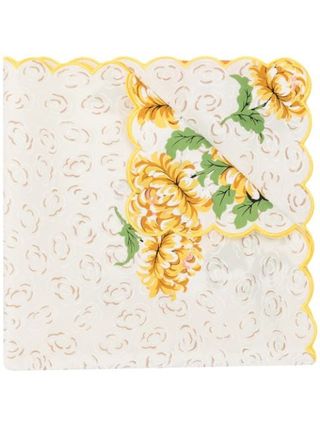 Tory Burch + Floral Cloud-Print Silk Scarf