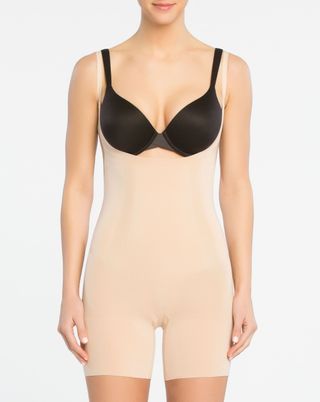 Spanx + OnCore Open-Bust Mid-Thigh Bodysuit