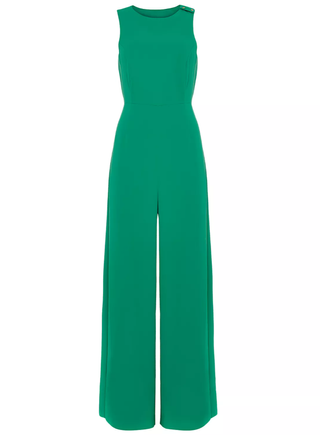 Damsel in a Dress + Hallie Cross Back Jumpsuit, Emerald Green
