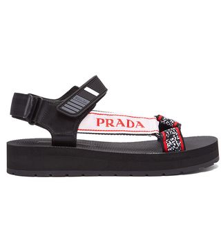 Prada + Multi-Strap Rubber Sandals