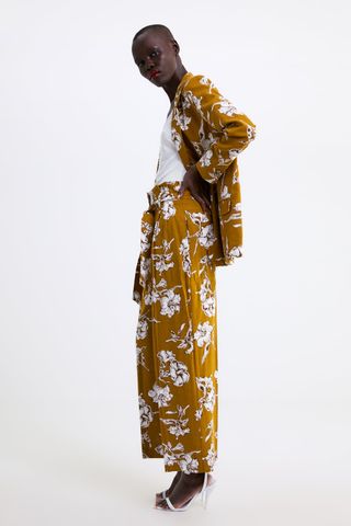 Zara + Floral-Print Blazer