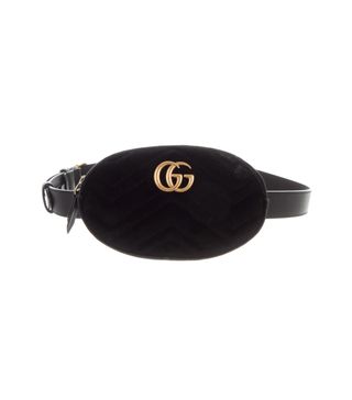 Gucci + GG Marmont Matelassé Velvet Belt Bag