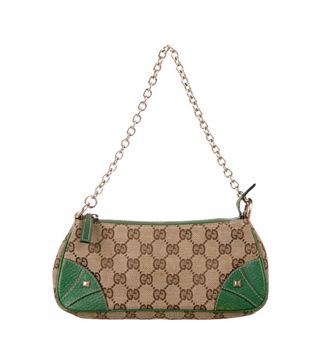 Gucci + GG Canvas Nailhead Pochette Shoulder Bag