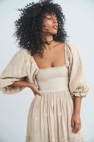 Free People + Dahlia Embroidered Maxi Dress