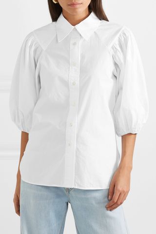 Ganni + Cotton-Poplin Shirt