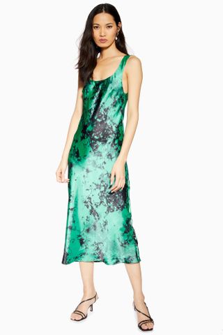 Topshop + Tie-Dye Built-Up Slip Dress