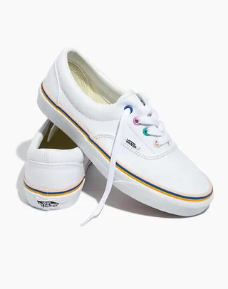 Madewell x Vans + Unisex Era Sneakers with Rainbow Grommets
