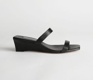 & Other Stories + Square Toe Duo Strap Wedges