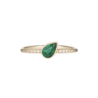 Jennie Kwon + Emerald Tilt Equilibrium Ring