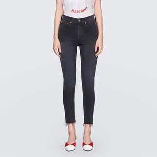 Re/Done + Comfort Stretch High Rise Ankle Crop Jeans