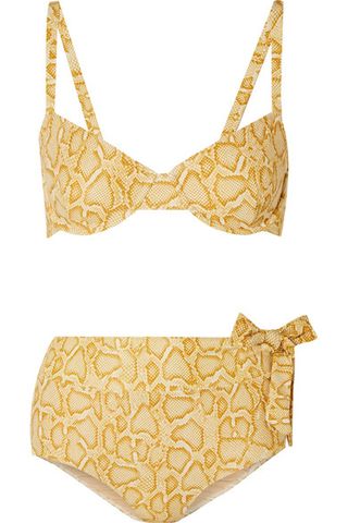 Faithfull The Brand + Lila Snake-Print Bikini