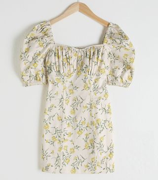 & Other Stories + Floral Puff Sleeve Mini Dress