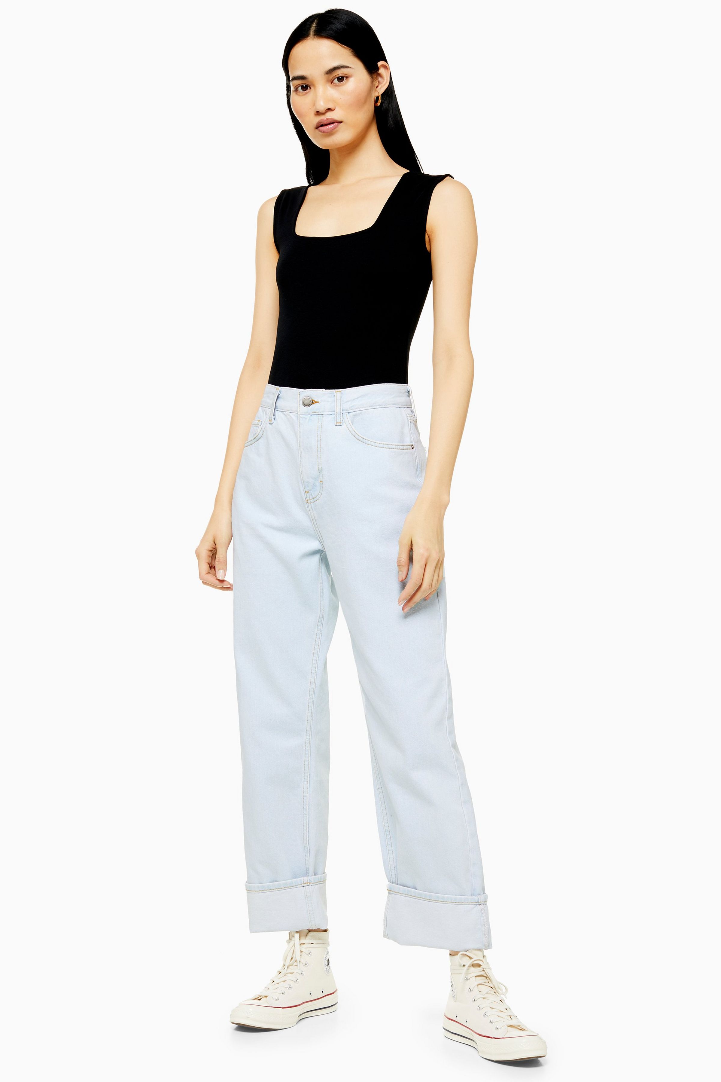 Topshop Boutique + Bleach Straight Leg Jeans