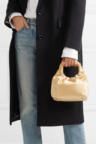 The Row + Double Circle Small Satin Tote
