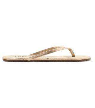 TKees + Lily Metallic Suede Flip Flops