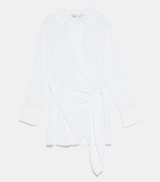 Zara + Knotted Blouse