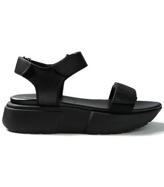 Marks and Spencer + Leather Flatform Two Band Sandals