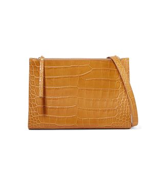 Nanushka + Izabel Croc-Effect Leather Shoulder Bag