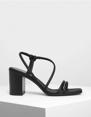 Charles & Keith + Asymmetrical Strappy Block Heels